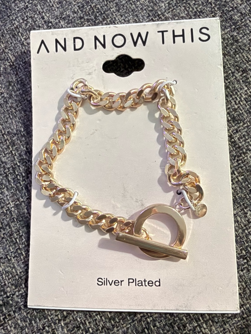 And Now This Gold-Tone Chain Toggle Bracelet